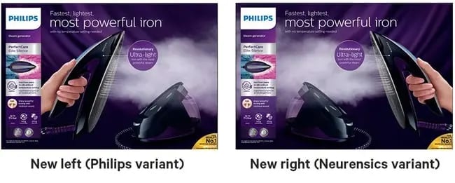 Neuromarketing examples: Philips iron packaging — two examples to examine with fMRI.