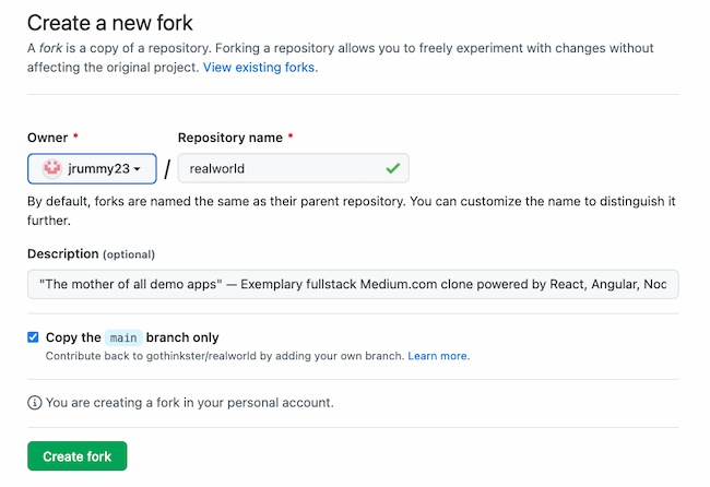 What is GitHub used for example: Fork