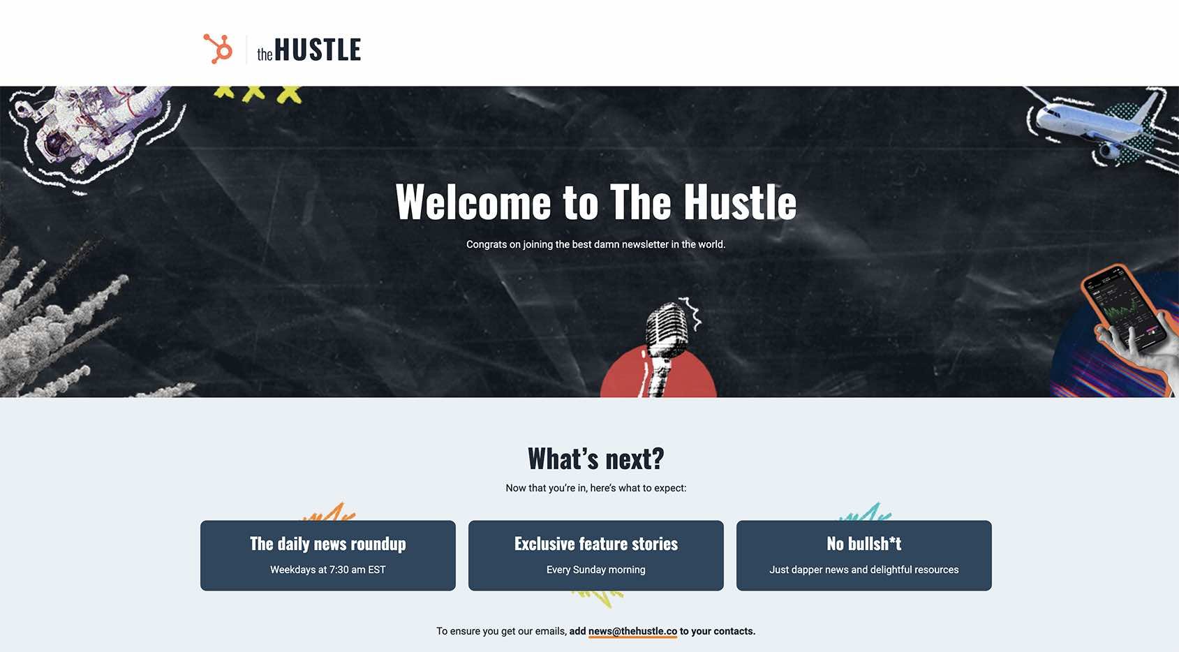 newsletter sign up form examples the hustle thankyou.jpg?width=1689&name=newsletter sign up form examples the hustle thankyou - How to Increase Email Sign-ups With Better Forms (+Examples)