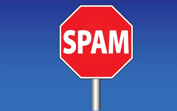 no spam stop sign.