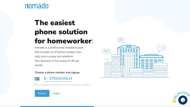 nomado website built with odoo website builder