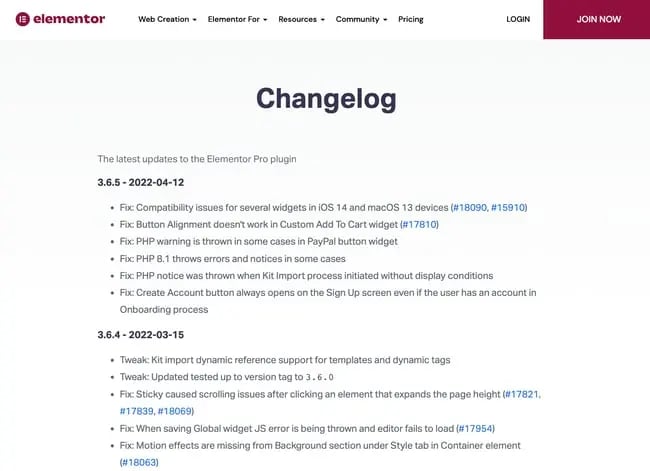 nulled wordpress themes and plugins disadvantages: outdated changelog