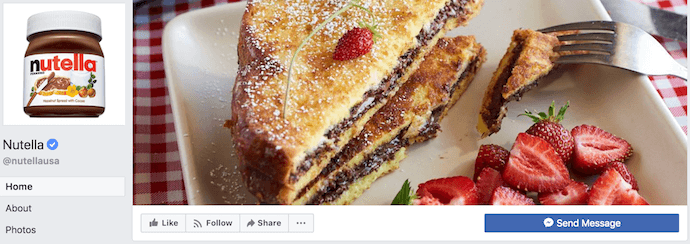 nutella-facebook-business-page