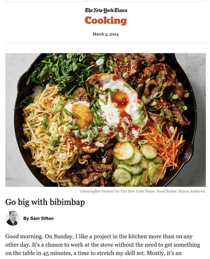 best email newsletter examples, The New York Times Cooking