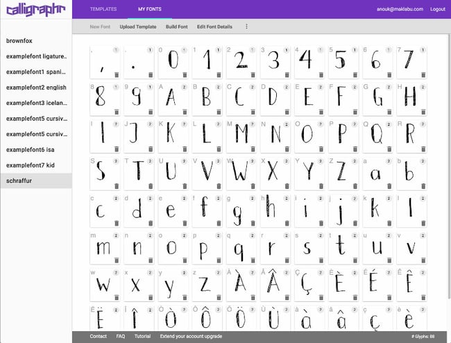 free online font generators: Callgraphr