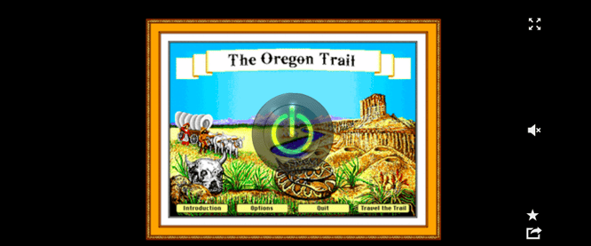 Bản xem trước trang web Oregon Trail cho trò chơi trực tuyến