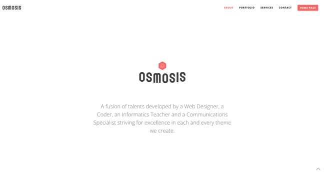 One-page WordPress theme demo for Osmosis