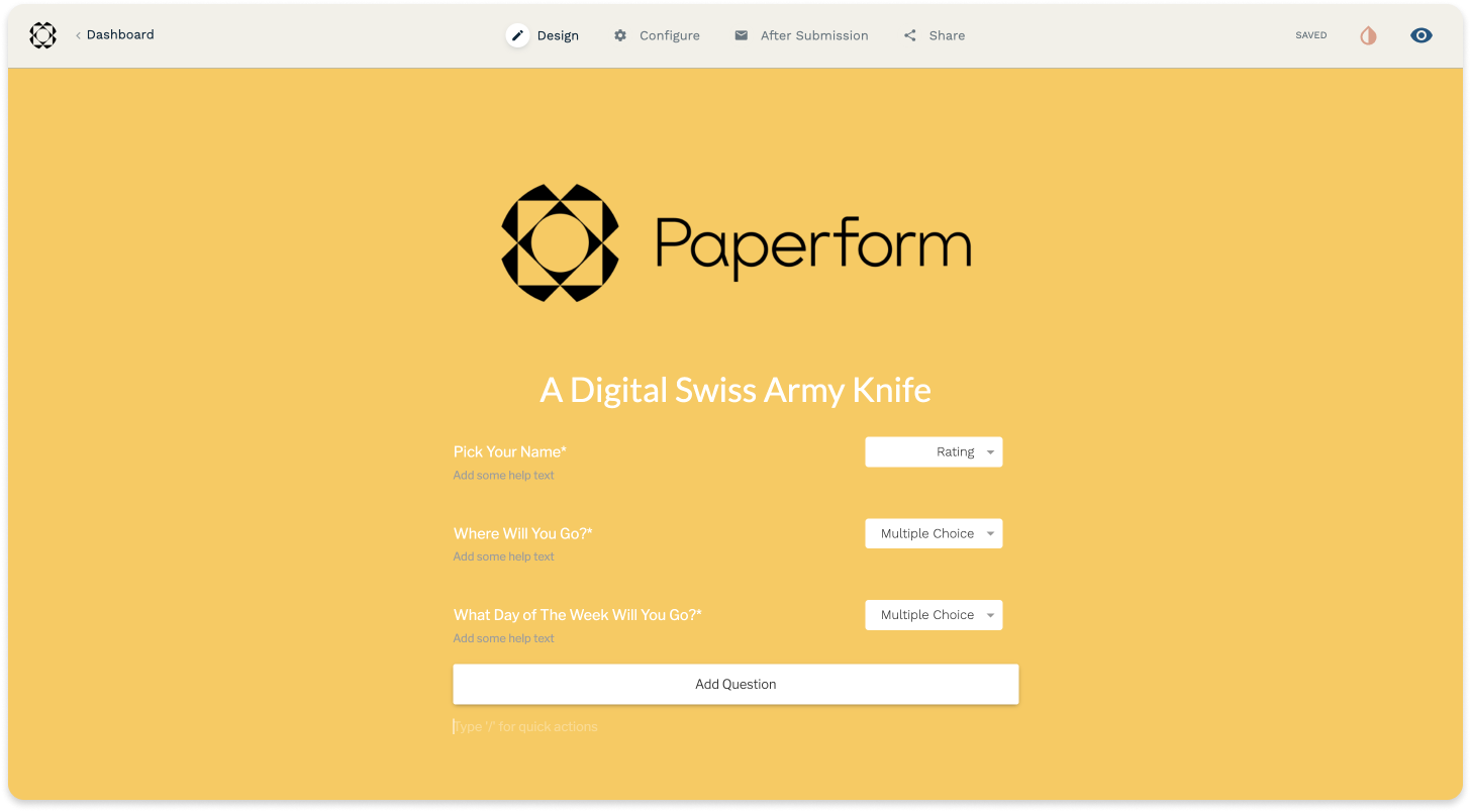 paperform wordpress plug in