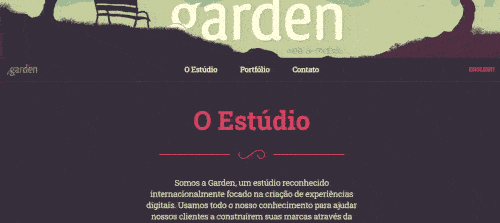 parallax scrolling example: garden studio