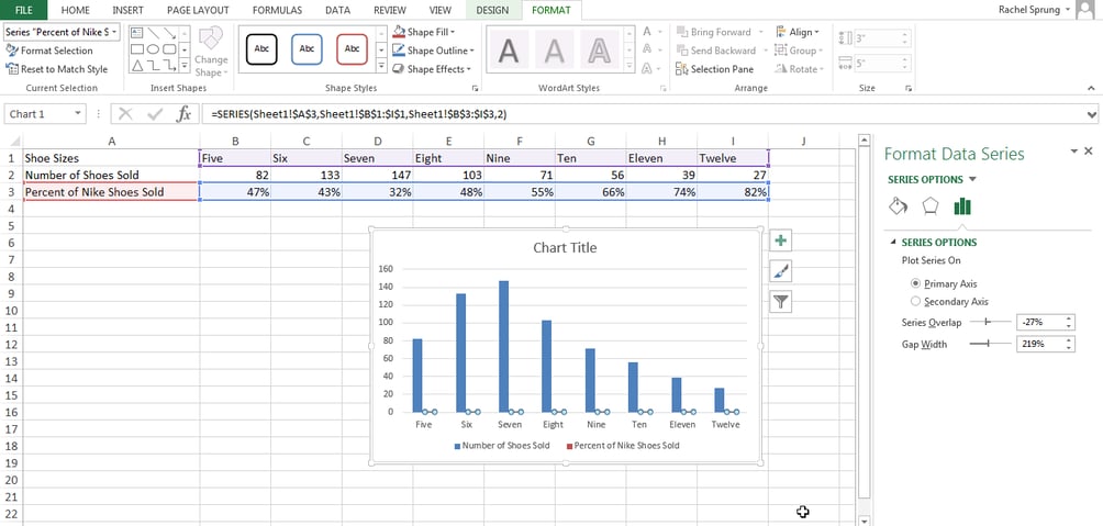 How to Add a Secondary Axis to an Excel Chart