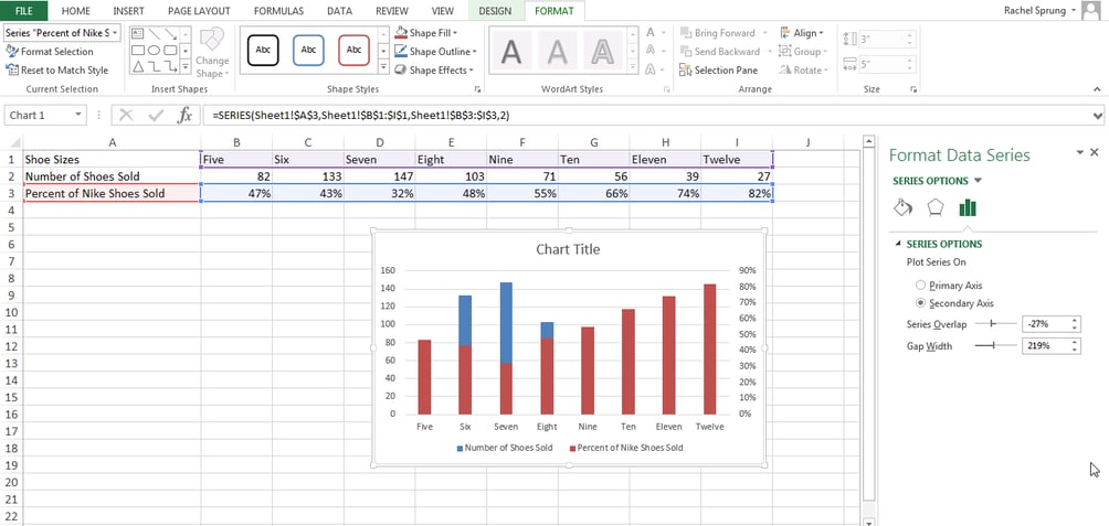 How to Add a Secondary Axis to an Excel Chart