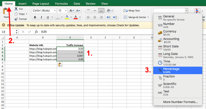 excel formula to subtract a percentage