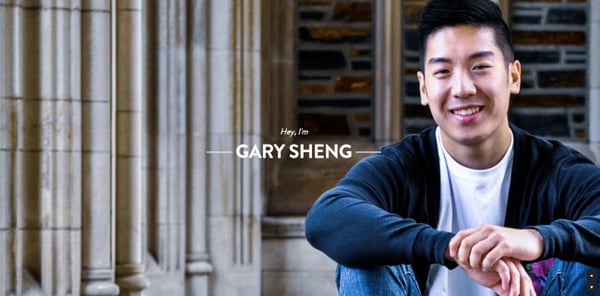 Personal Website Examples: Gary Sheng