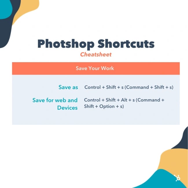 Photoshop Shortcuts: Save For Later
