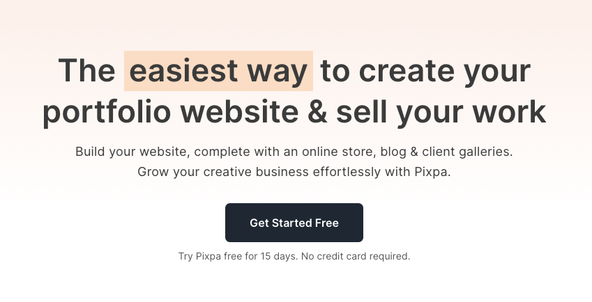 pixpa homepage