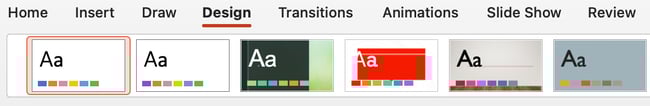 ideas for powerpoint project PowerPoints theme inside the Design panel