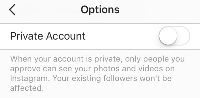 Switch your Instagram account from private to public to gain more followers.
