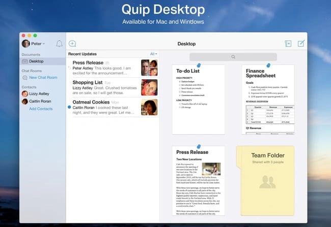 best productivity tools: Quip