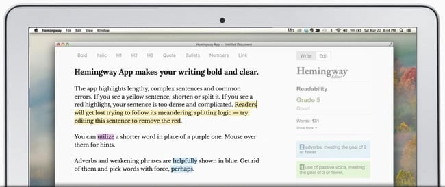 best productivity tools: Hemingway Editor