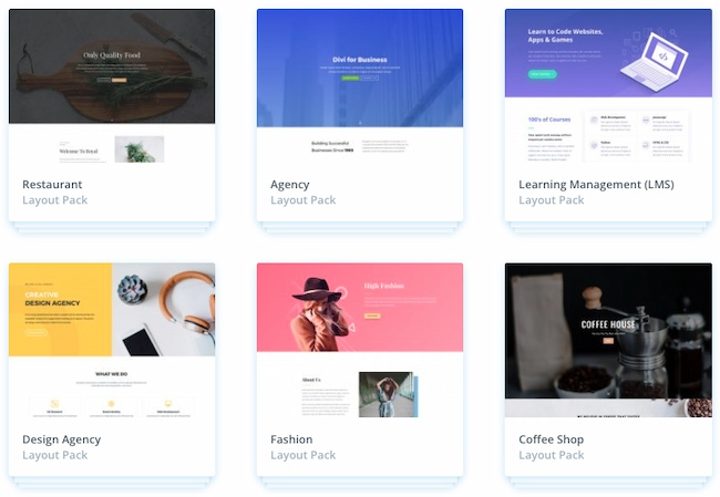 How to make a professional website example: Divi theme templates