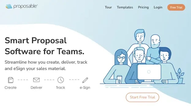 business proposal software: proposable