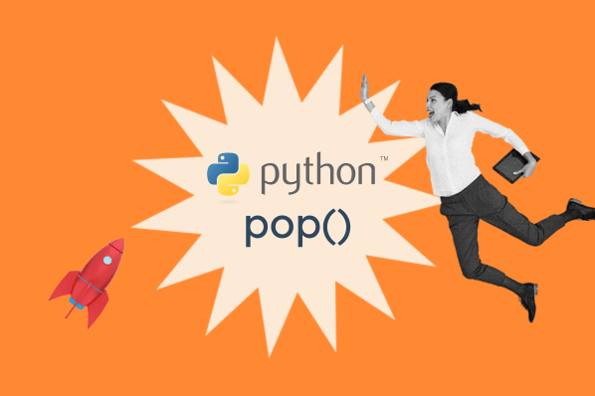 python logo with pop() method illustrations
