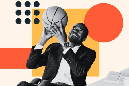 sales man holds a basketball representing slam dunking q4 sales