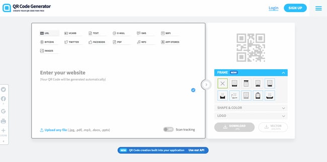 how to create a qr code: qr-code-generator website