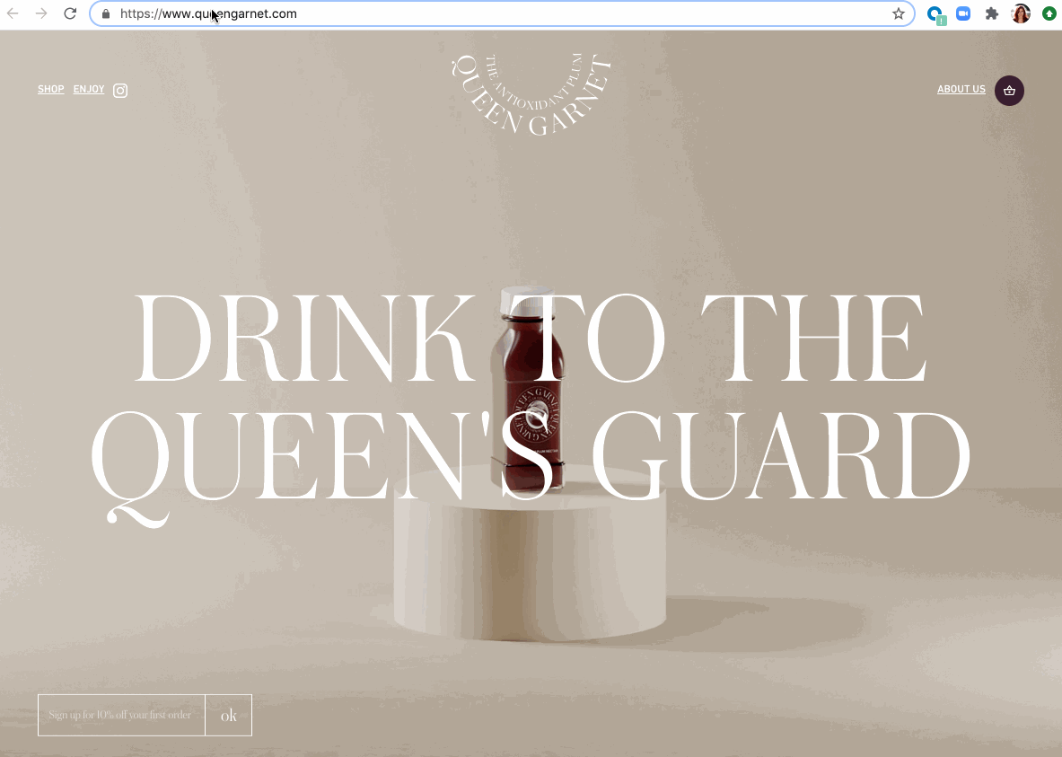 queen garnet australian website demo