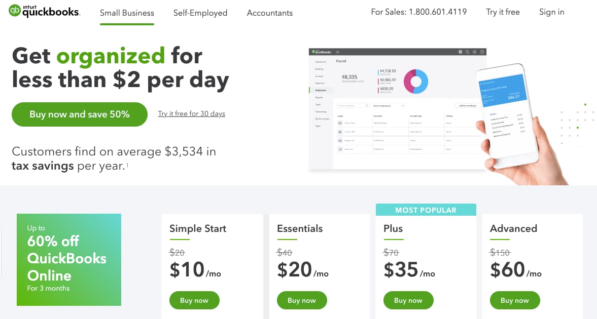 intuit quickbooks for small businesses