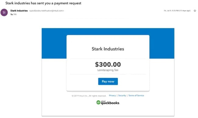 Creating a payment link on QuickBooks Online