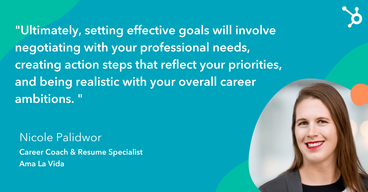 quote from career coach on importance of creating action steps for career goals