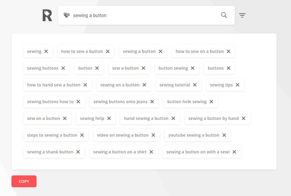 rapidtags نتایج ژنراتور برچسب یوتیوب برای "دوختن دکمه"