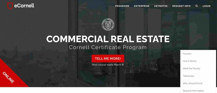 eCornell commercial real estate certificate