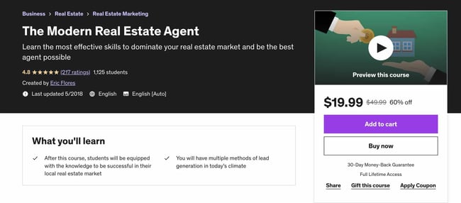 udemy real estate course