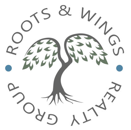 creative real estate logos: roots & wings realty group