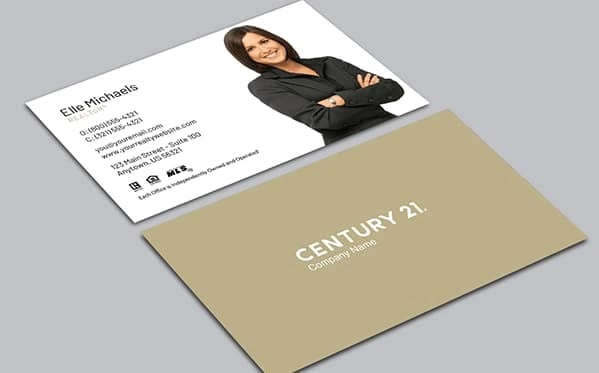 best realtor business cards, Century 21