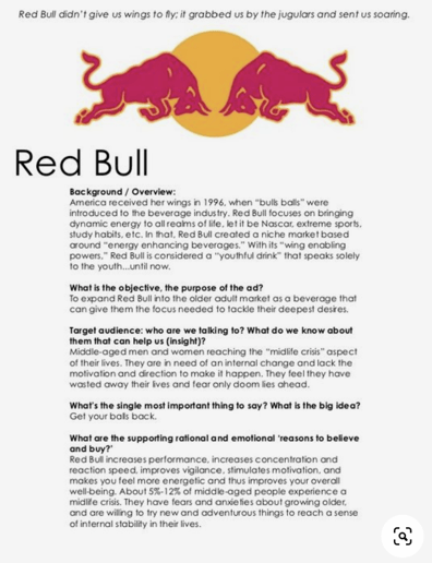 red bull creative brief