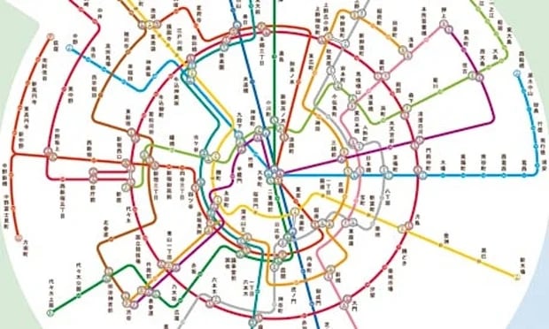 redesigned tokyo subway map