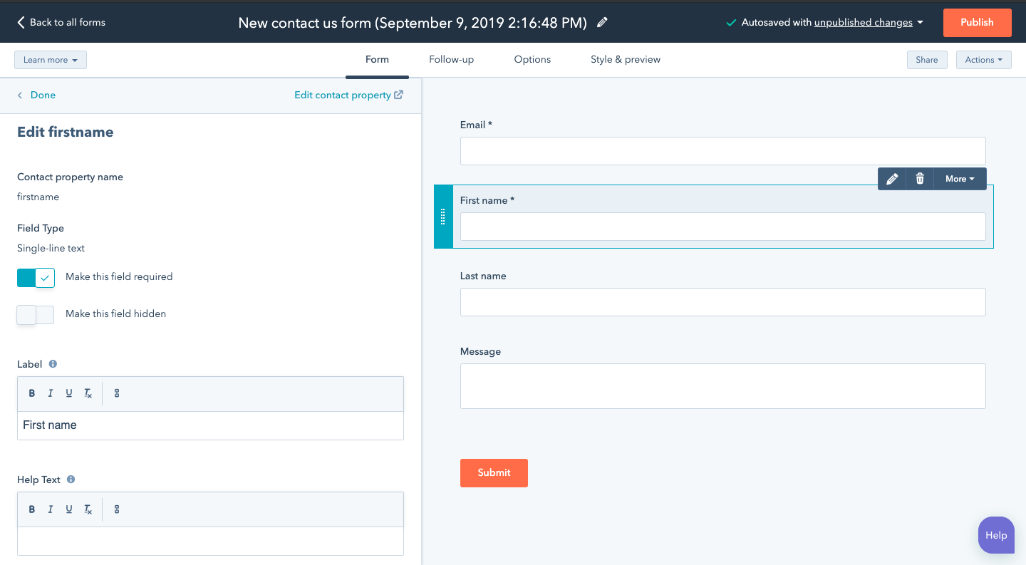 How to Design a User-Friendly Form in HubSpot