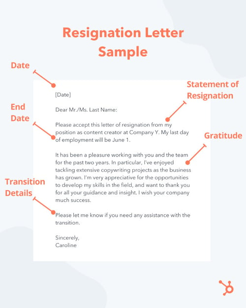 Professional Resignation Letter Samples: brief resignation letter example