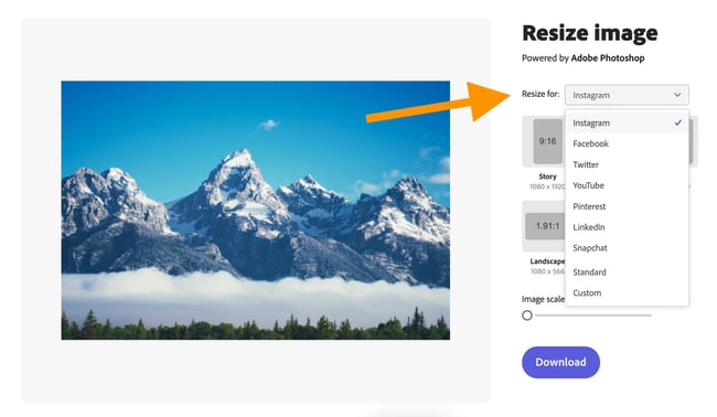 choosing image dimensions to resize images without losing quality