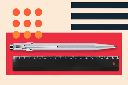 resume length represented by a ruler and a pen