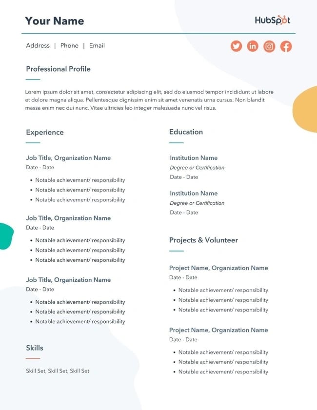 Basic or Simple CV templates [Word & PDF] Download for free