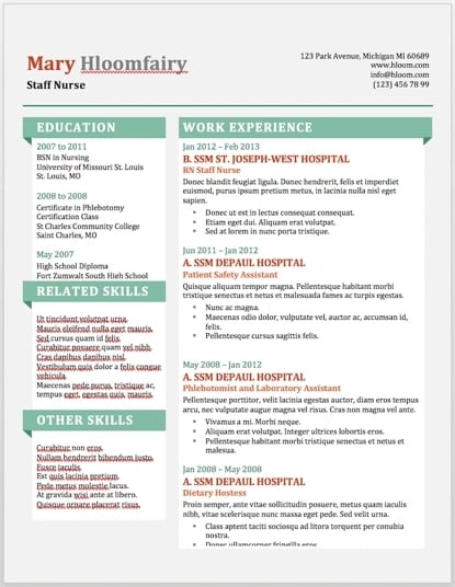  Info Pop resume template