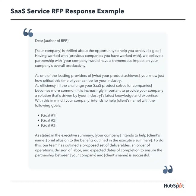 RFP Response Template