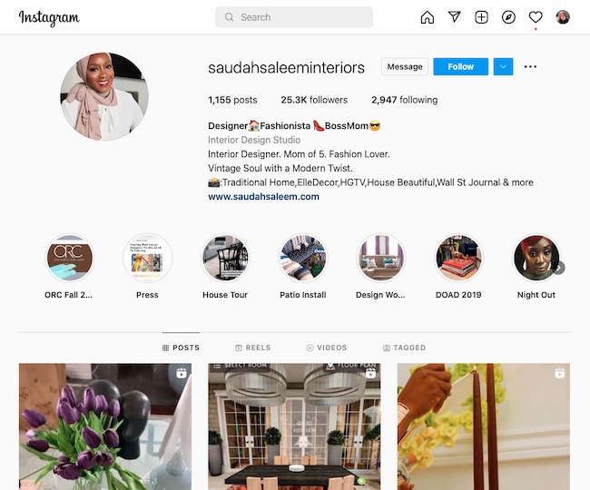 Role of social media in brand building example: Instagram influencer Saudah Saleem