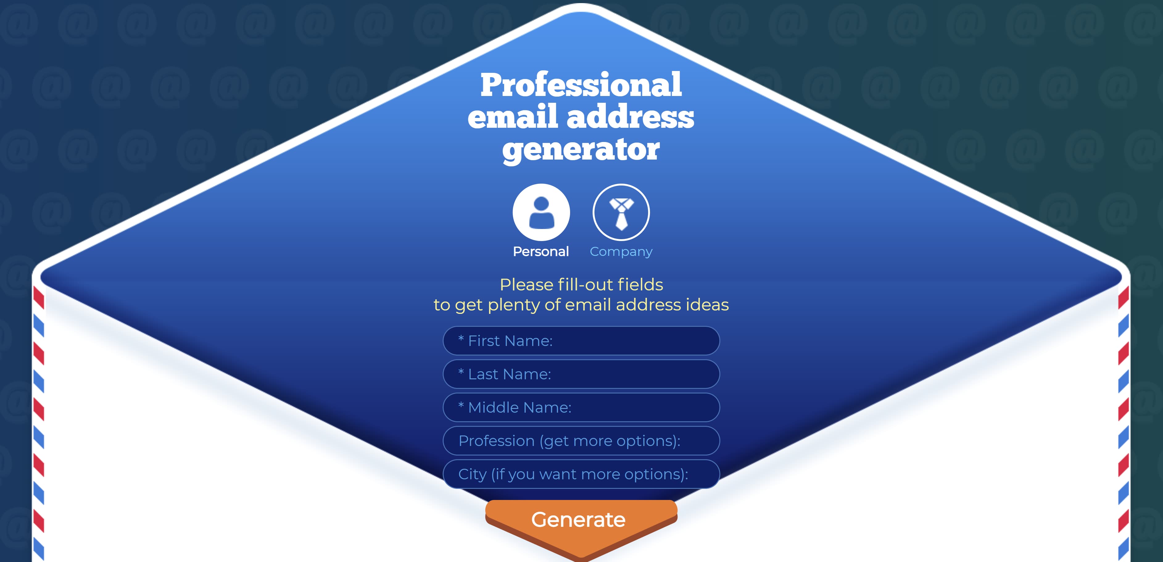 Скриншот профессионального генератора адресов электронной почты Romarto 