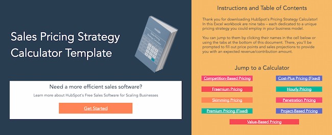 How to run a business example: Sales pricing strategy calculator