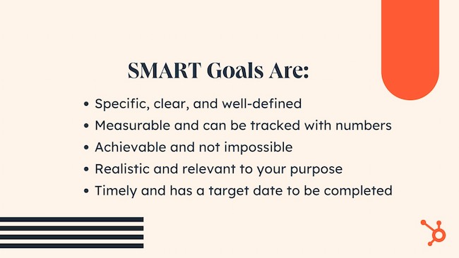 How to run a business example: SMART goals graphic